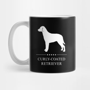 Curly-Coated Retriever Dog White Silhouette Mug